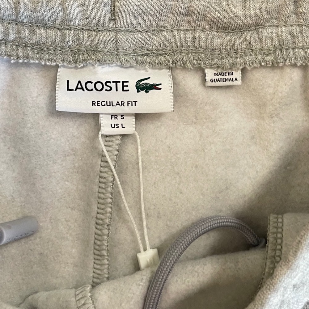 Lacoste Mens Colorblock Jogger Sweatpants Grey Black White XH1300 Size L NEW - Picture 5 of 9
